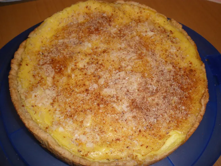 Apfelkuchen mit Eierlikör - Puddingfülle