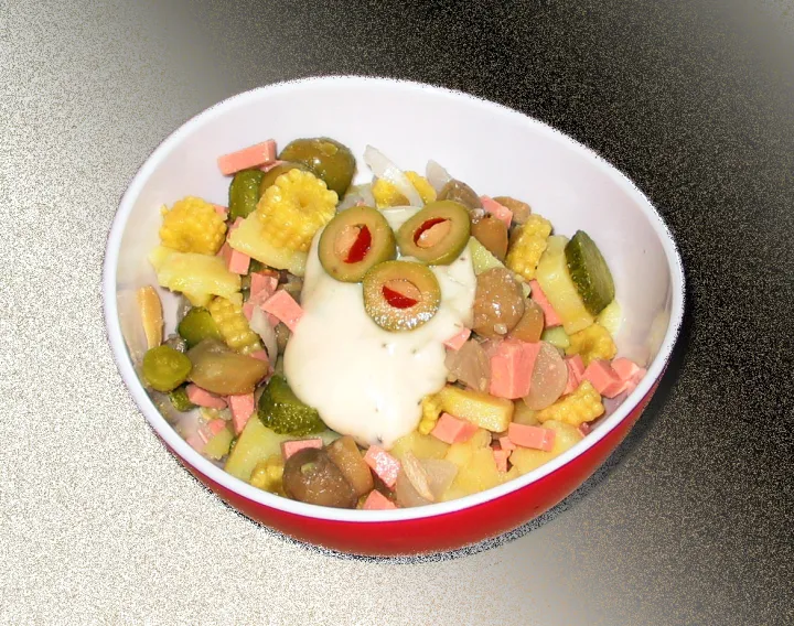 Leberkäse-Salat