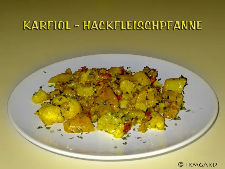 Karfiol-Hackfleisch-Pfanne