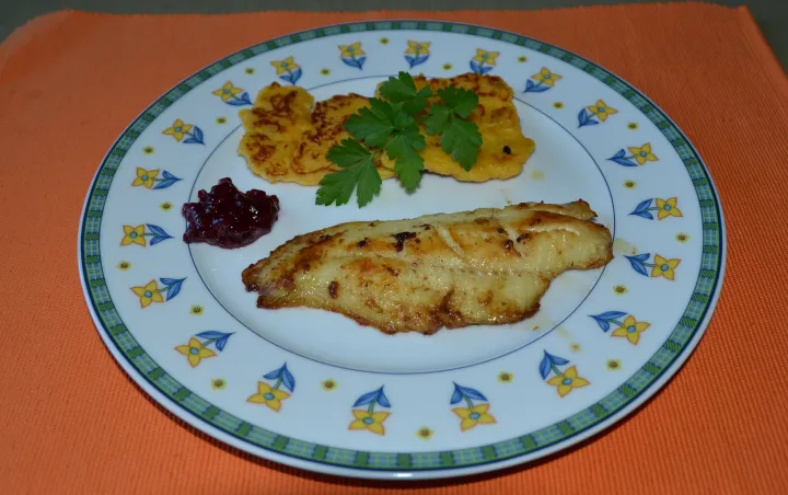 Fischfilet mit Safrantaler