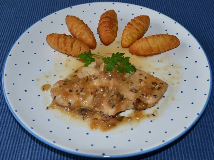 gebratenes Putenfleisch