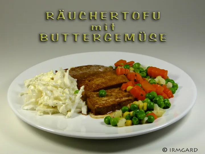 Räuchertofu mit Buttergemüse