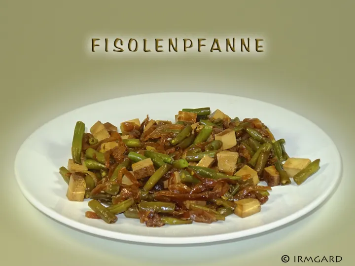 Fisolenpfanne mit Tofu