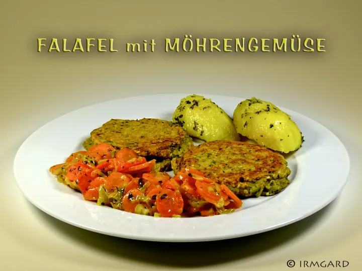 Falafel mit Möhrengemüse