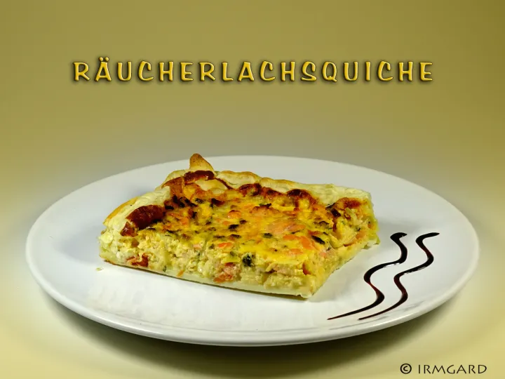 Räucherlachsquiche