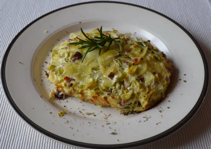 Kartoffel-Lauchauflauf