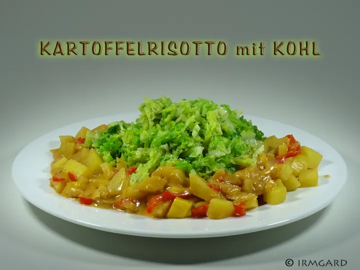 Kartoffelrisotto mit Kohl