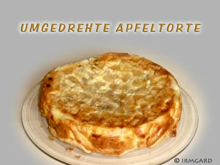 Umgedrehte Apfeltorte
