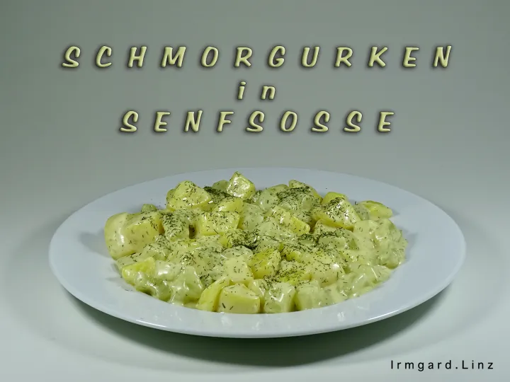 Schmorgurken in Senfsosse