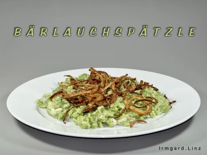 Bärlauchspätzle mit Käse