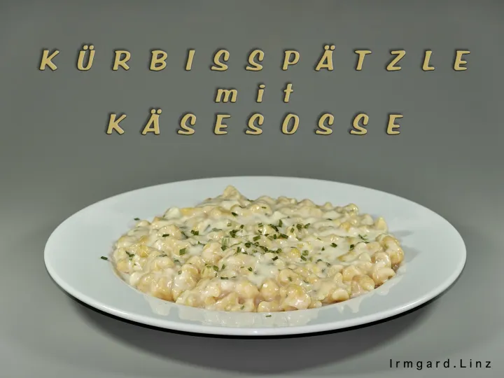Kürbisspätzle mit Käsesosse
