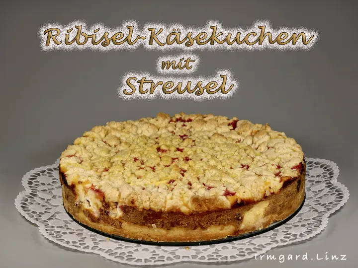 Ribiselkäsekuchen mit Streusel