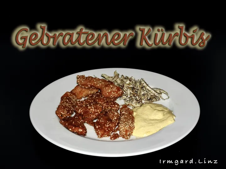 Gebratener Kürbis mit Currysosse