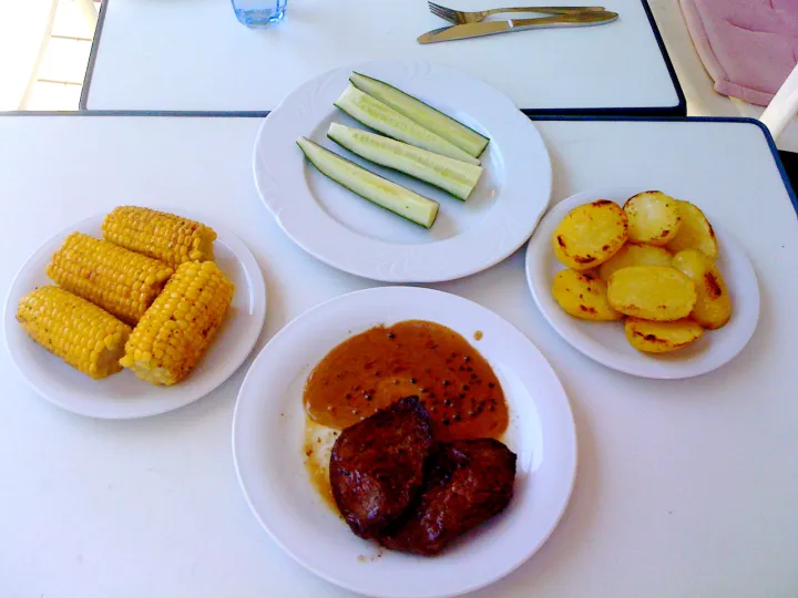 Steak mit Pfeffersauce