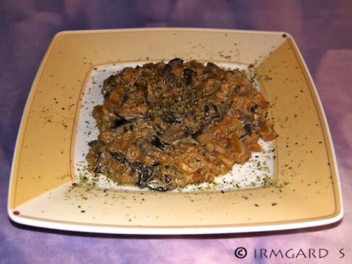 Kürbisgemüse mit Rotkappen