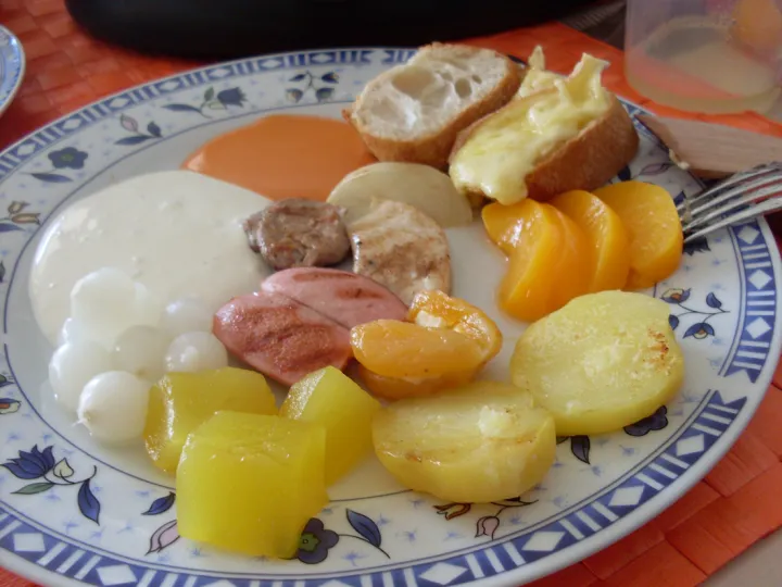 Raclette mit zweierlei Fleisch