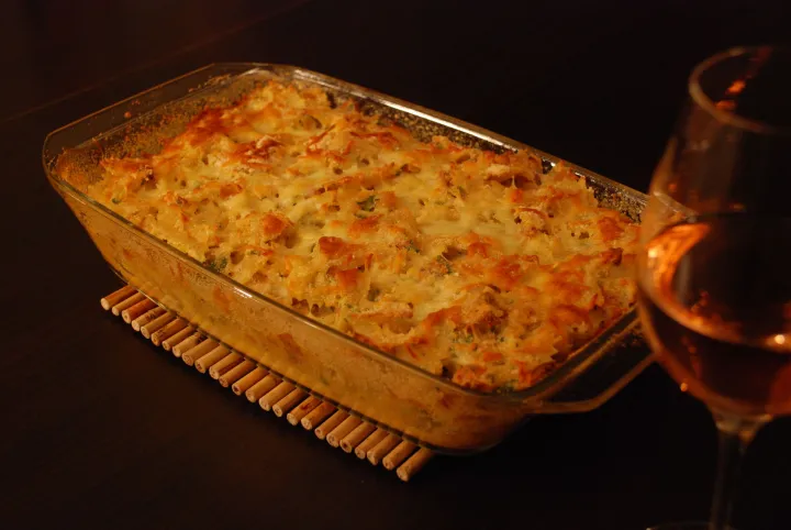 Soufflierte Schinkenfleckerl