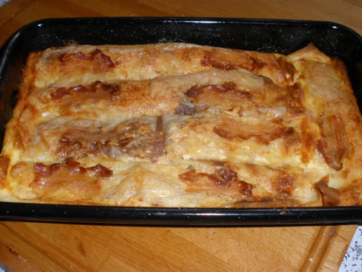 Pikante Topfenpalatschinken