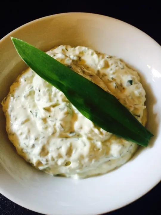 Bärlauchtopfen mit Nüsse