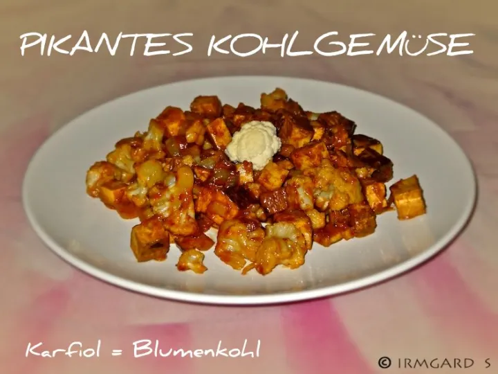 Pikantes Kohlgemüse mit Tofu