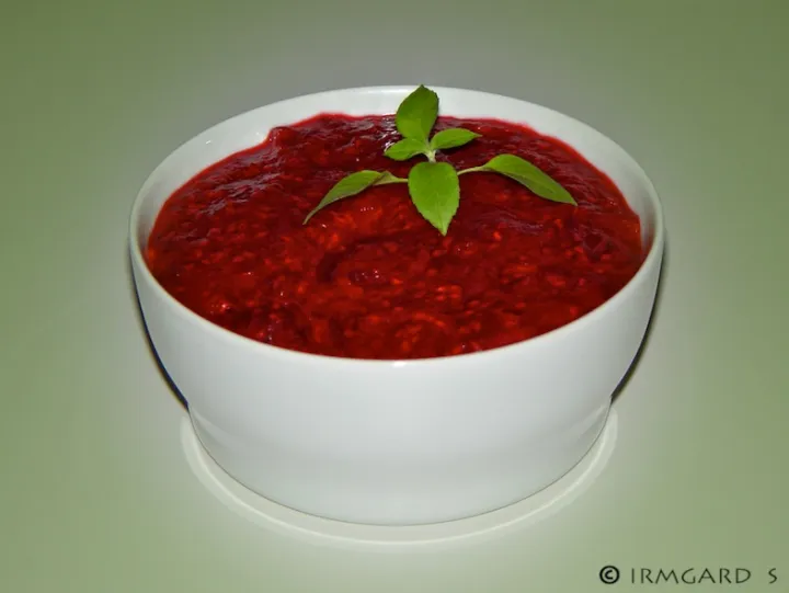 Himbeer-Rhabarber-Ragout