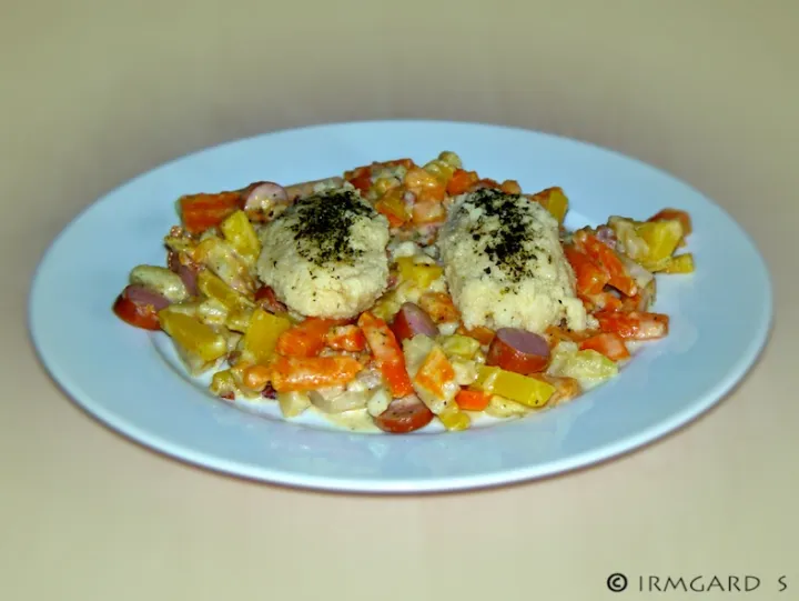 Krennockerl auf Wurzelgemüse