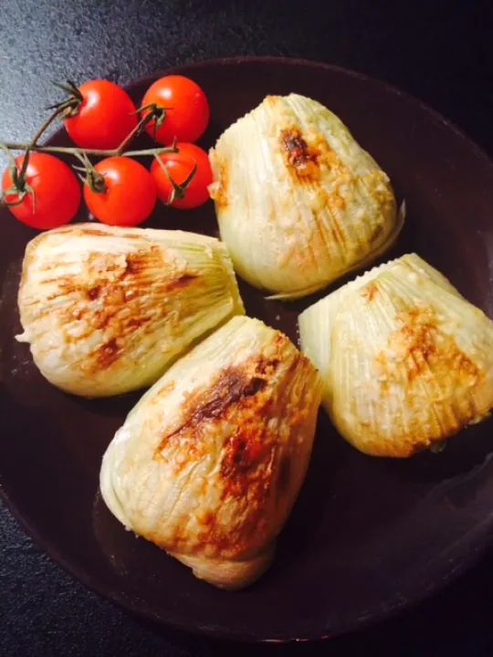 Geschmorter Fenchel in Weißwein