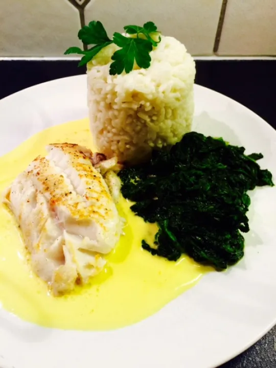 Fisch mit Safransauce