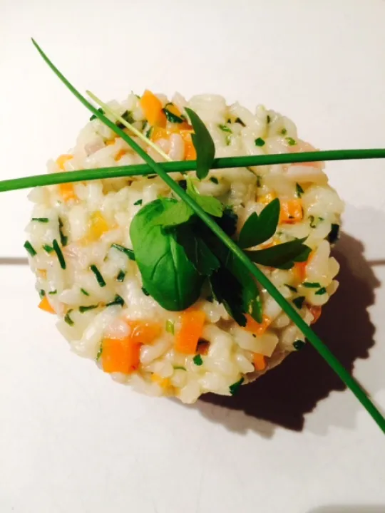 Gemüse Risotto mit Gartenkräuter