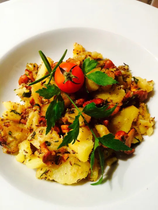 Erdäpfel-Schwammerl Gröstl