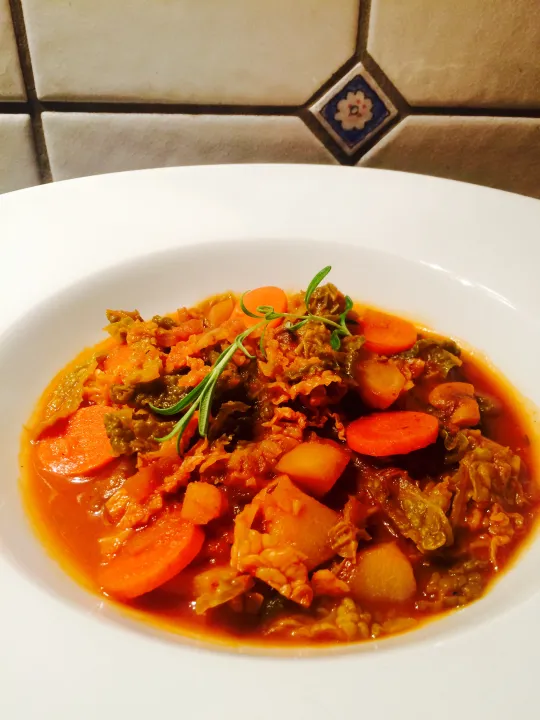 Gemüse-Eintopf mit Kohl 