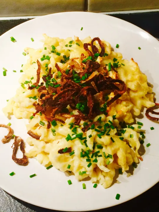 Kässpätzle mit Röstzwiebel