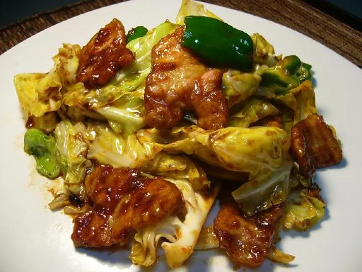 Zweimal gekochtes Schweinefleisch japanisch