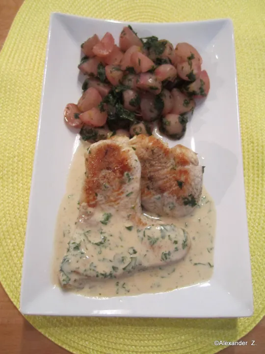 Hähnchen mit Radieschen