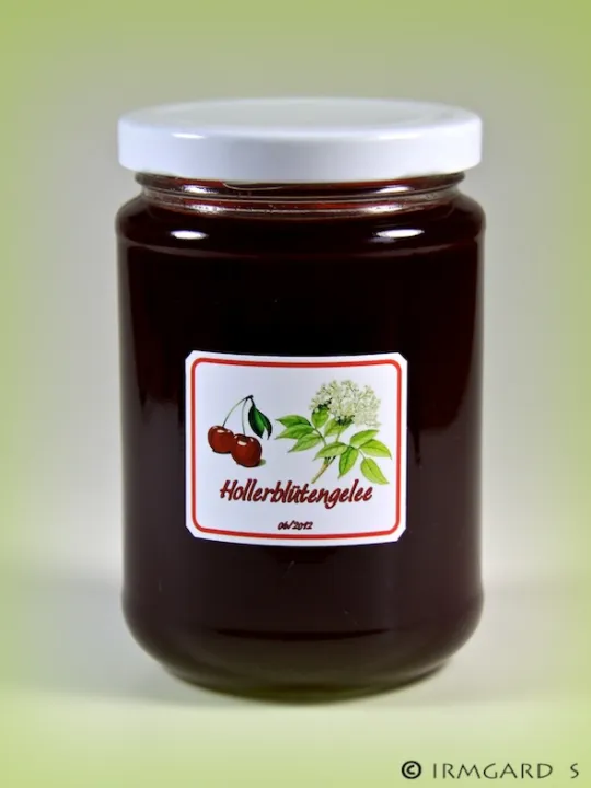 Kirsch-Hollerblütengelee