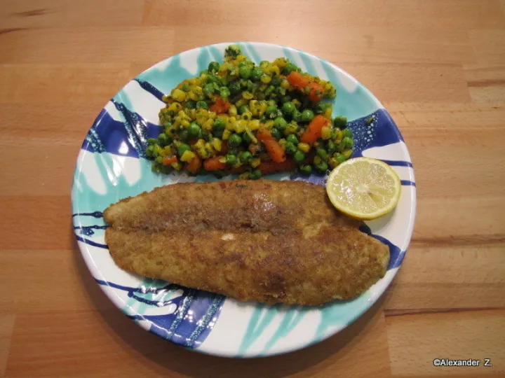 Pangasius gebraten m. Gemüse
