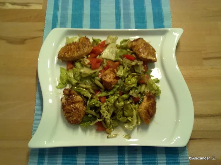 Salat mit Putenfilet