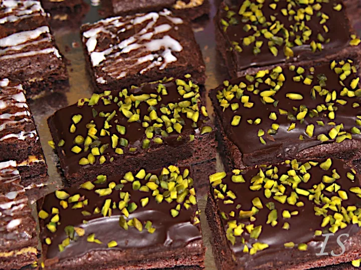 Schokobrownies mit Pistazien