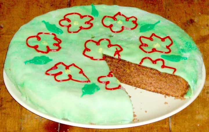 Schokoladekuchen mit Marzipan